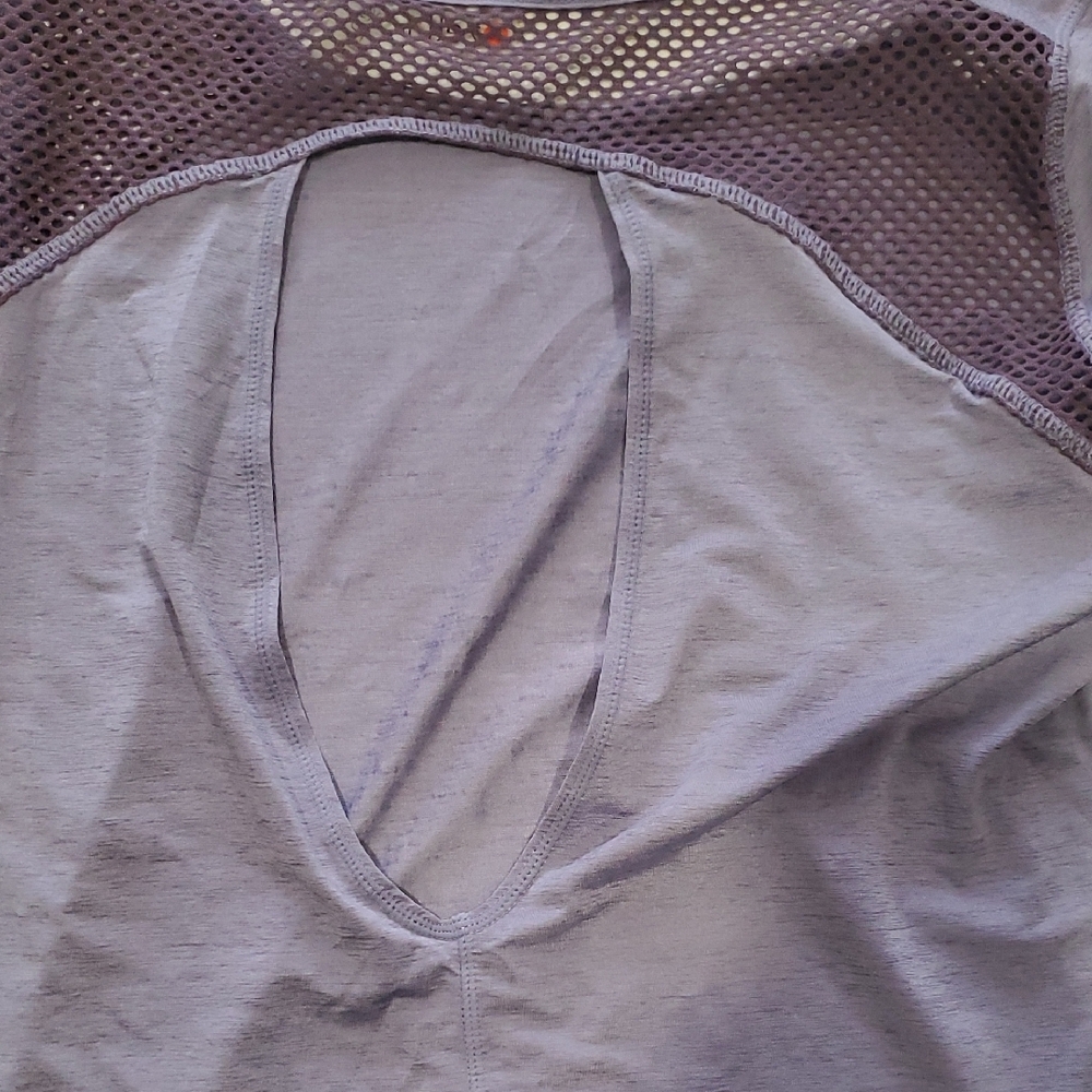 Zella Purple Long Sleeve Fitted athletic top - Picture 6 of 9